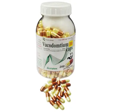 Vacodomtium 20 Caps Vacopharm  Chai 200 viên – Điều trị triệu chứng nôn, buồn nôn